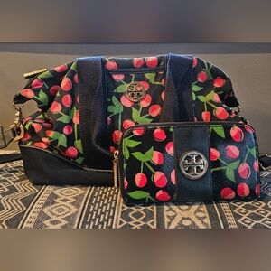 Tory Burch Cherry Handbag and Wallet